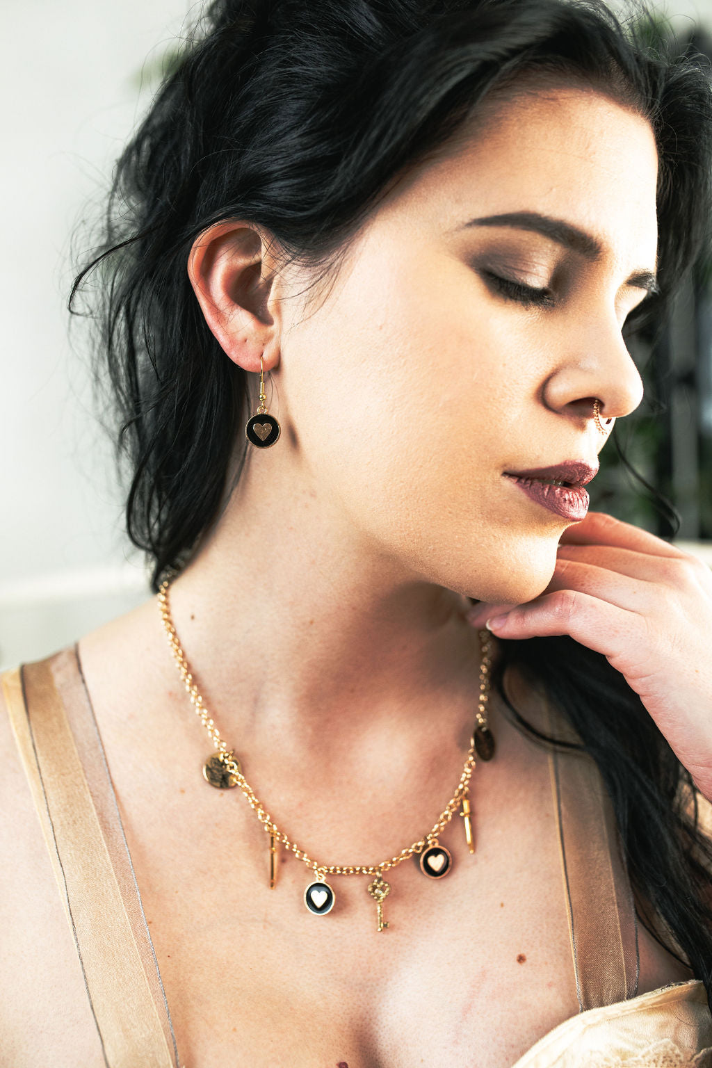 Secret Garden Heart Earrings