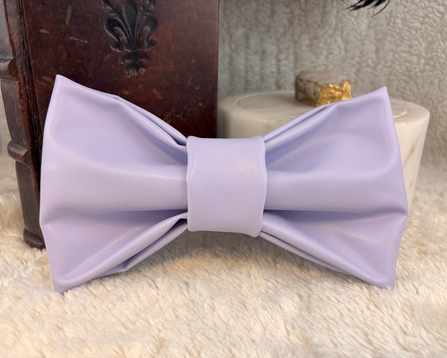 Faux Leather Hair Bow - 4 Colors
