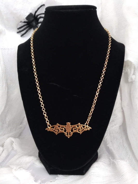 Ornate Bat Necklace