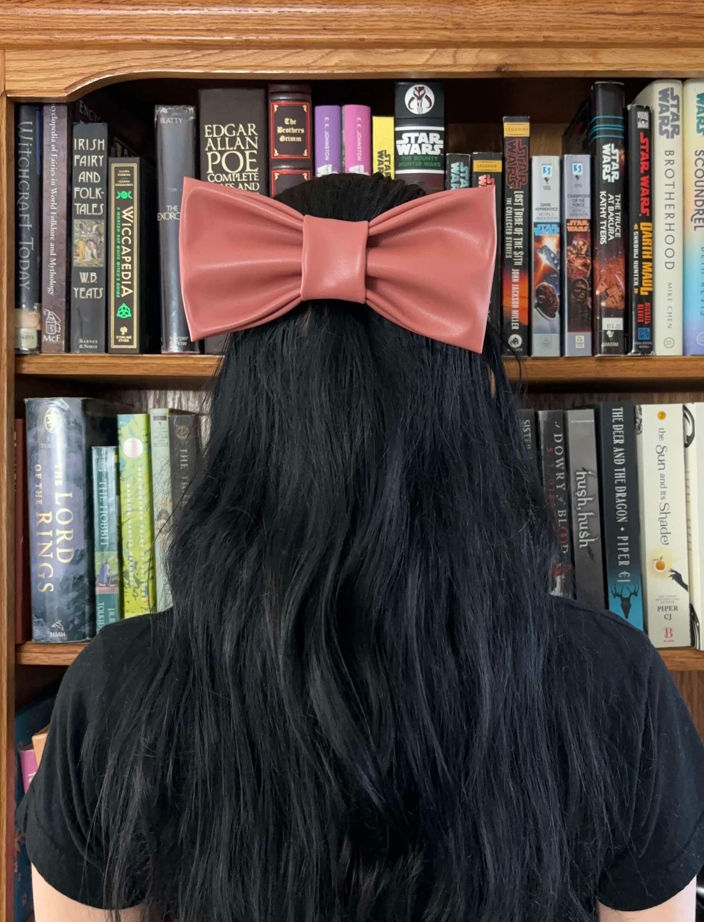 Faux Leather Hair Bow - 4 Colors