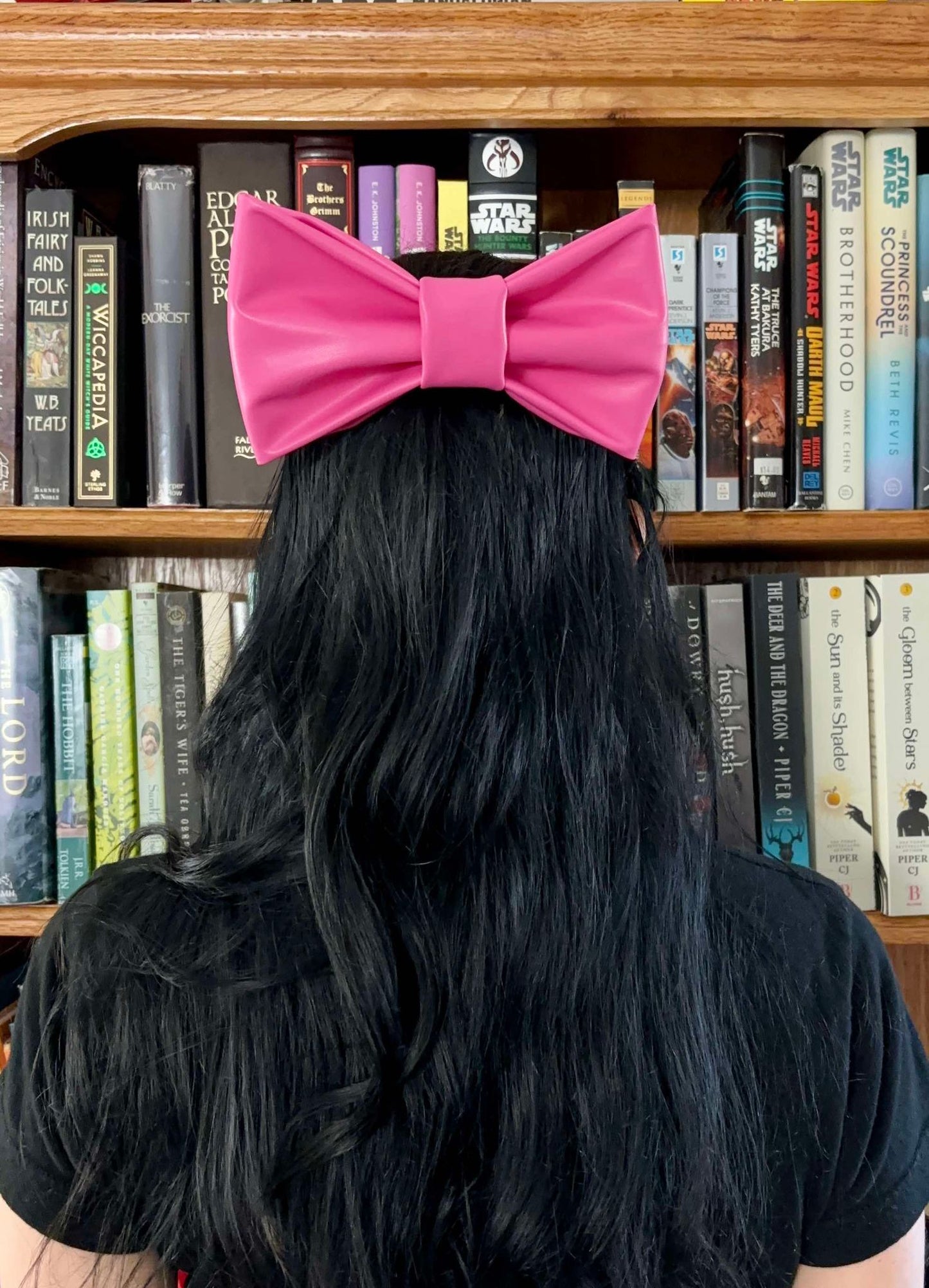 Faux Leather Hair Bow - 4 Colors