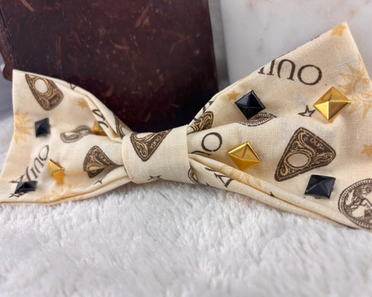Studded Ouija Hair Bow - Clip