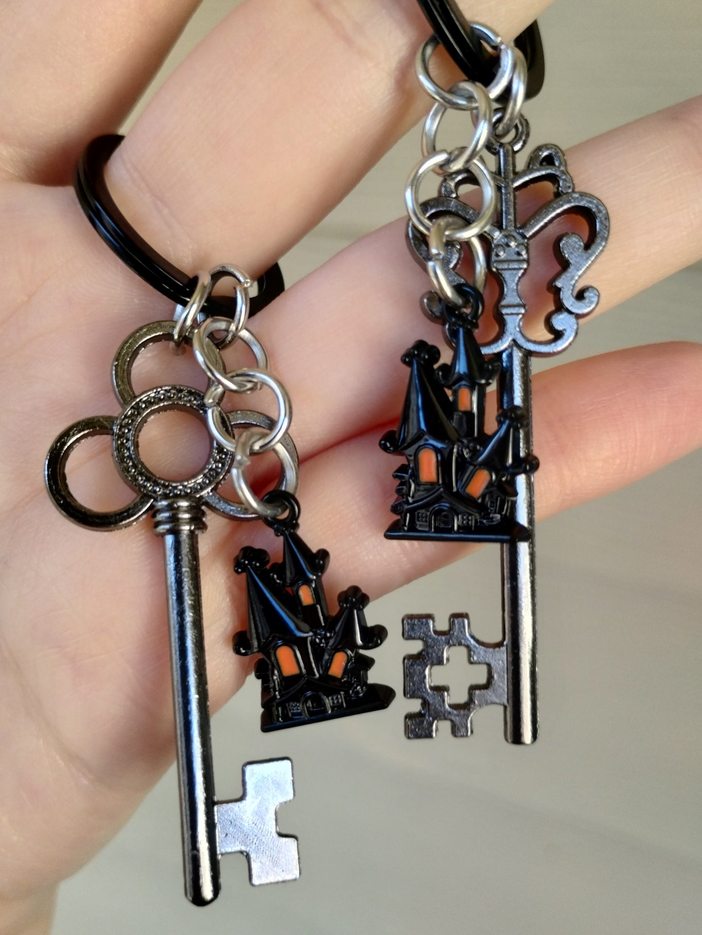 Haunted House Skeleton Keychain