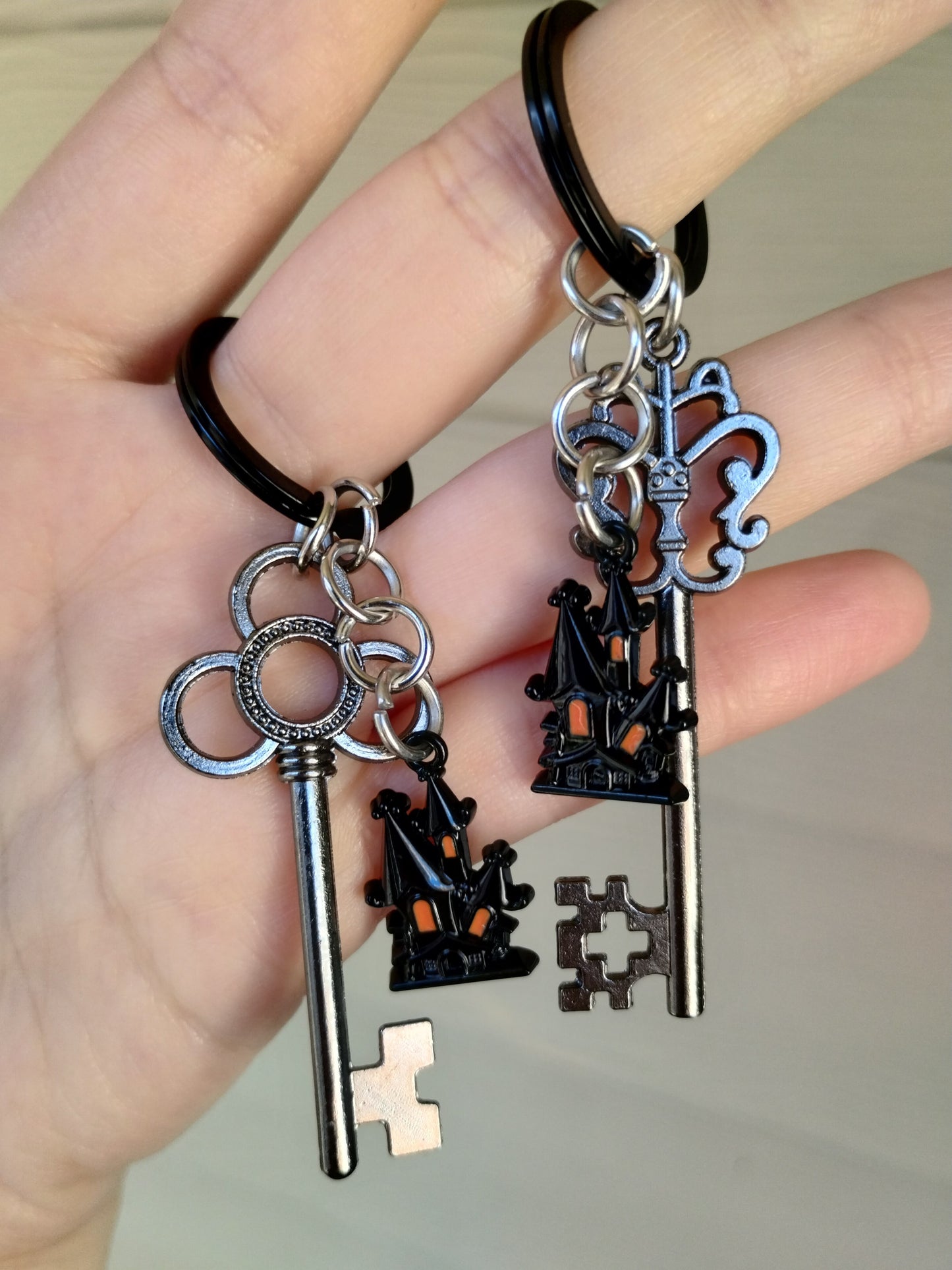 Haunted House Skeleton Keychain