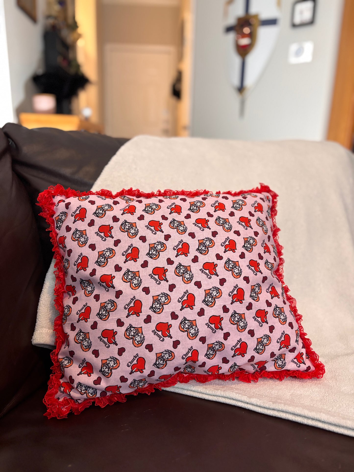 Handsewn Throw Pillow - His Valentine