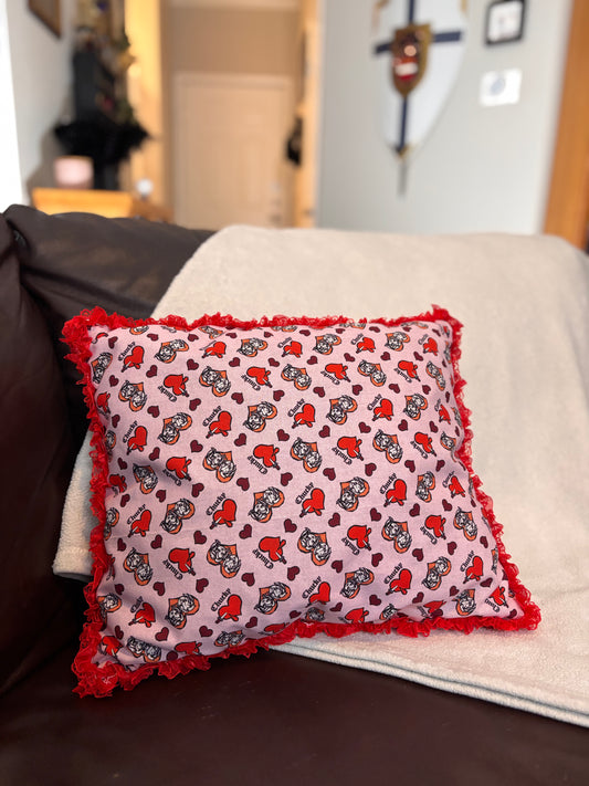 Handsewn Throw Pillow - His Valentine