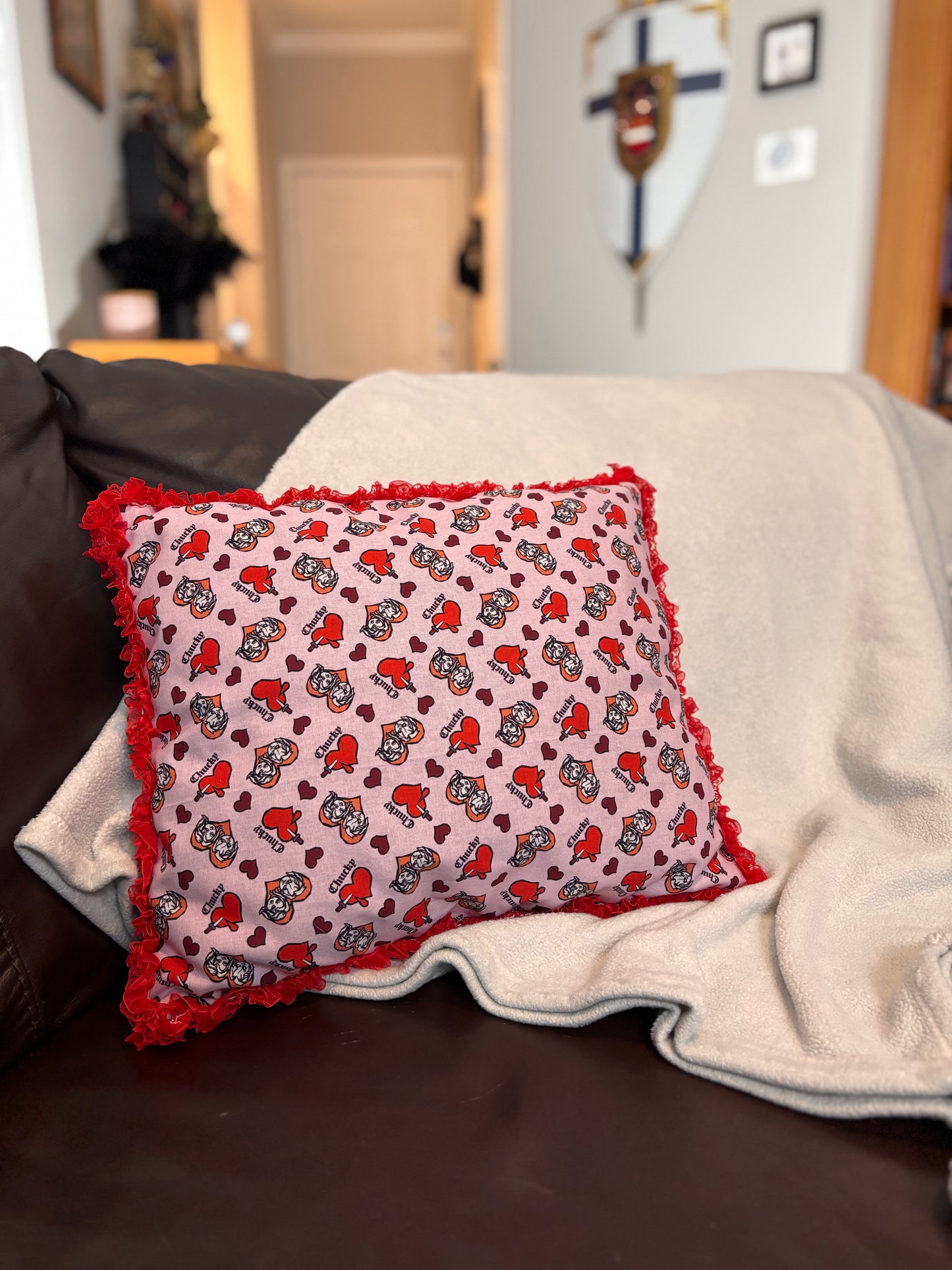 Handsewn Throw Pillow - His Valentine