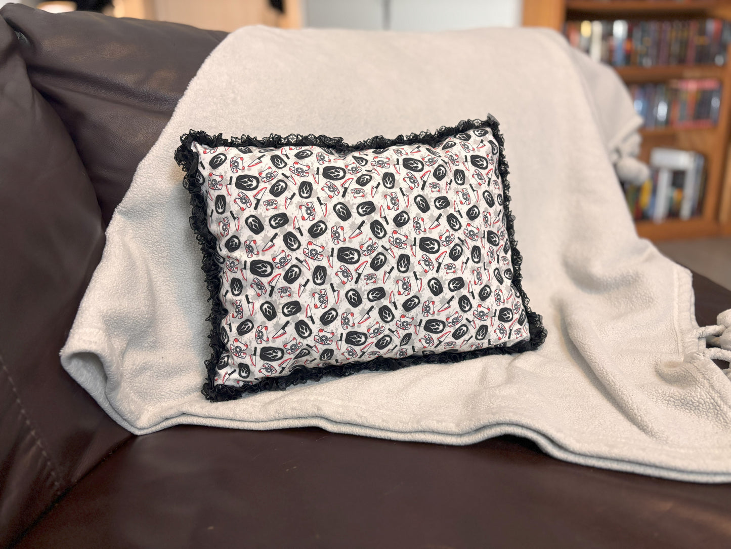 Handsewn Throw Pillow - Ghostface