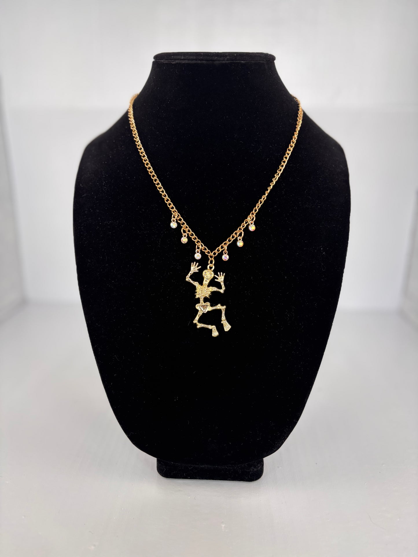 Dancing Plague Skeleton Necklace