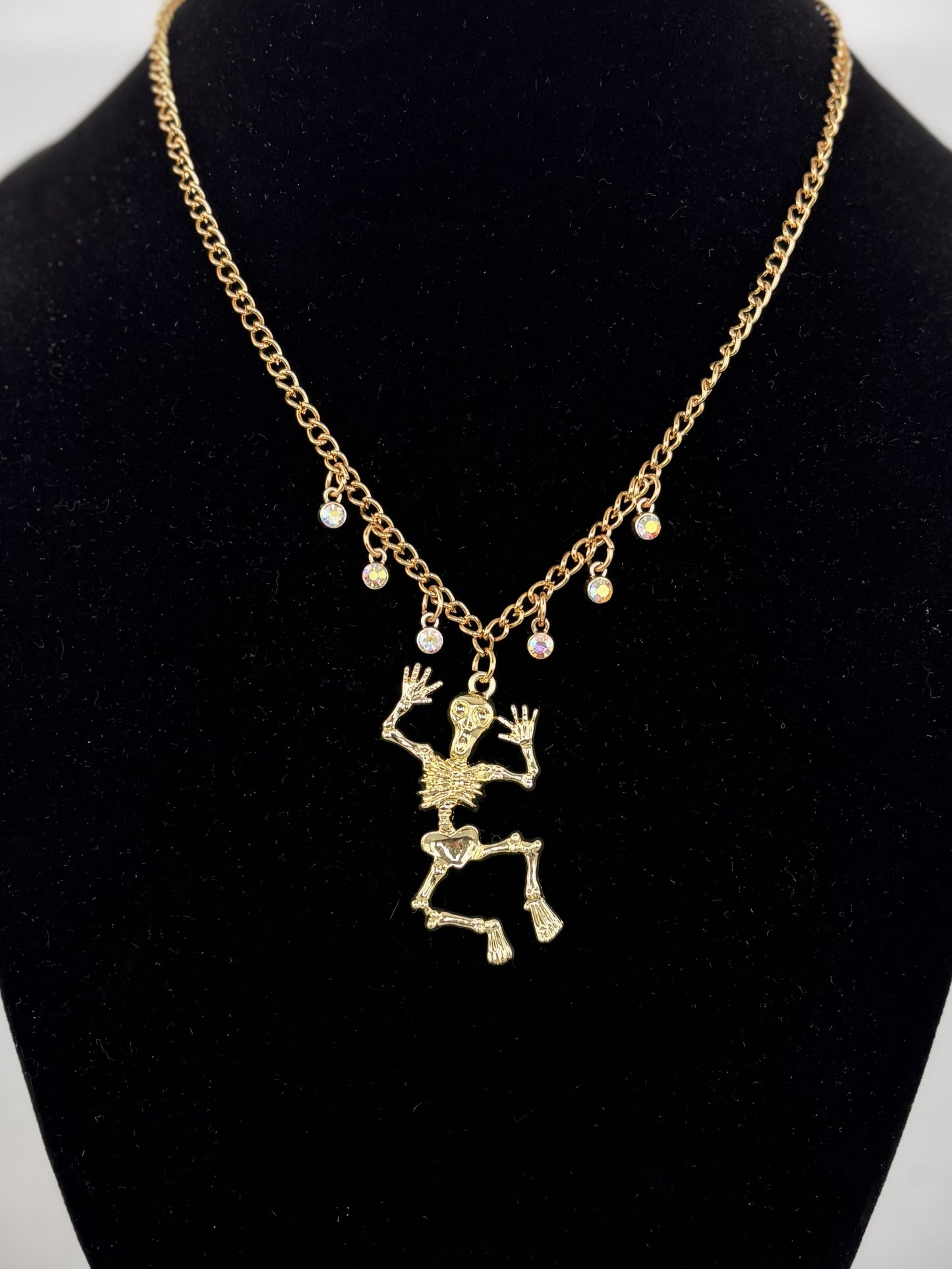 Dancing Plague Skeleton Necklace