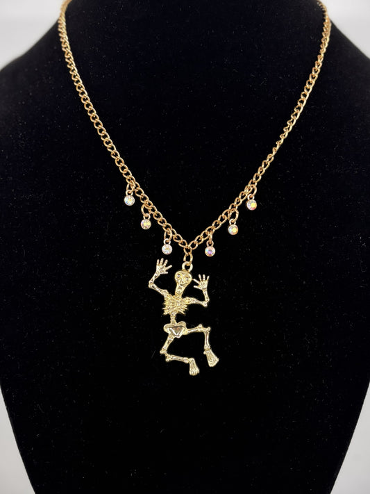 Dancing Plague Skeleton Necklace