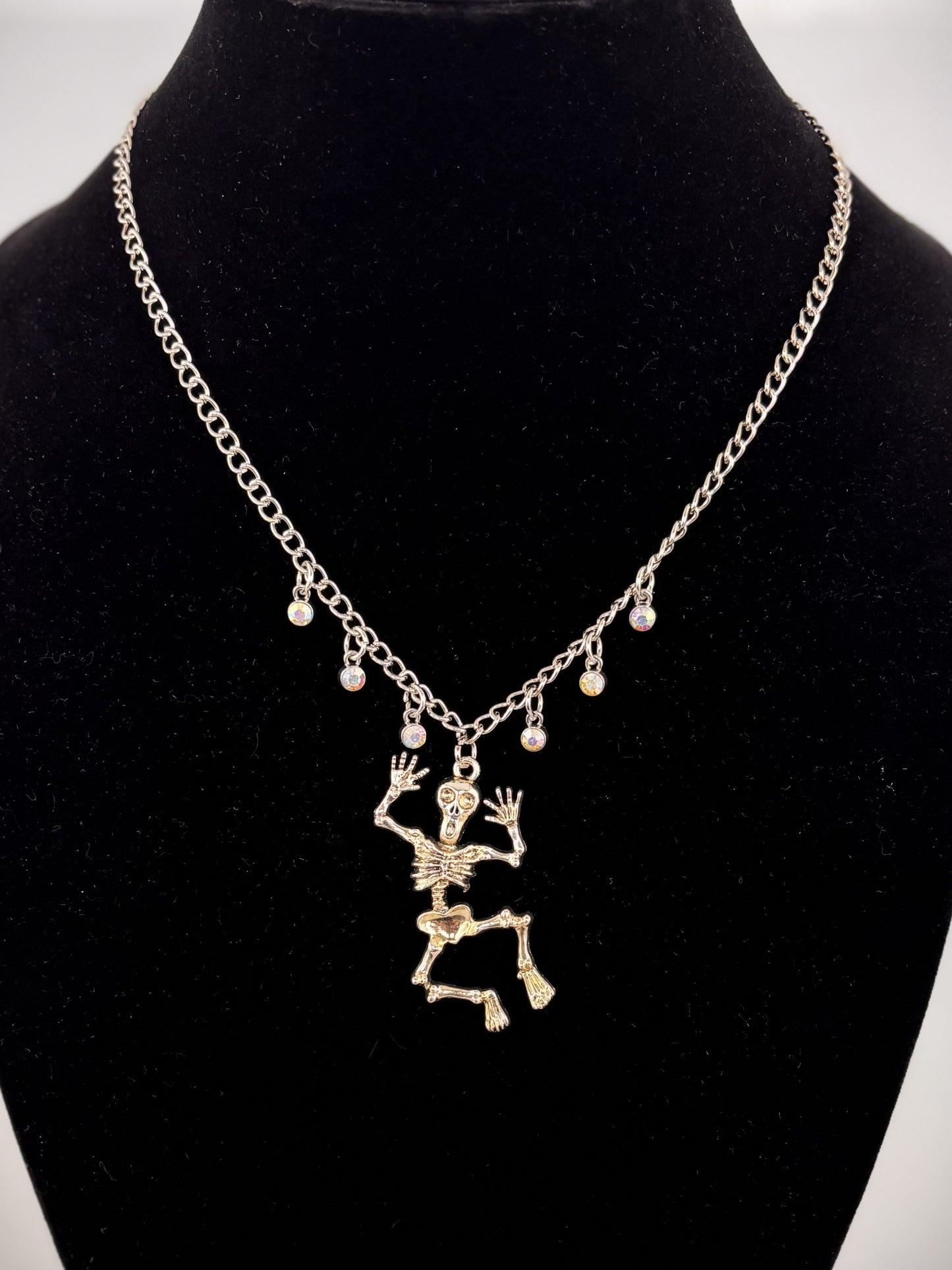 Dancing Plague Skeleton Necklace